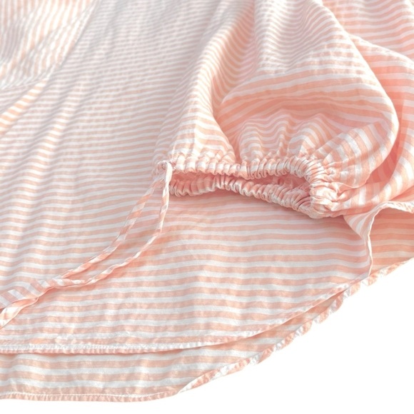 SAMPLE EUC Puff Sleeve Blouse in Apricot Seersucker Size M - Picture 10 of 10